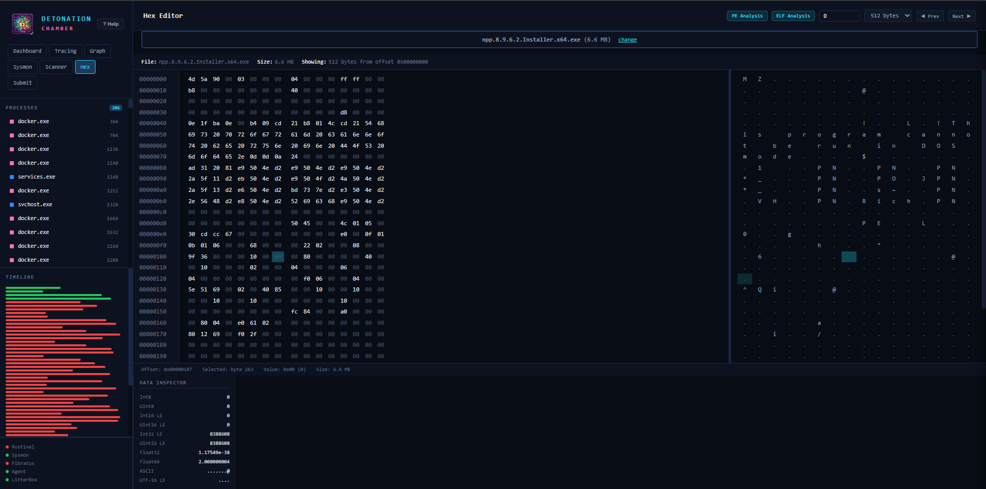 Hex Editor with binary viewer and data inspector